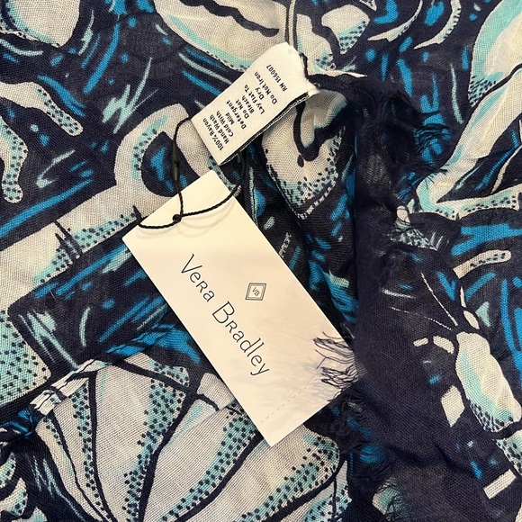 VERA BRADLEY Shore Enough SOFT FRINGE SCARF NWT - Picture 2 of 4